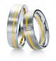 Preview: Breuning Trauringe Weiss-Gelbgold 48/033500 + 48/033510