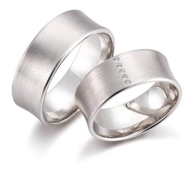 August Gerstner Trauringe Weissgold 4/27263/8 + 27263/8