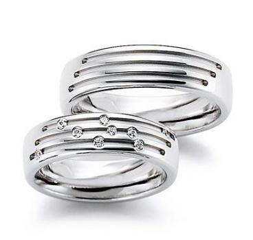 August Gerstner Trauringe Weissgold 4/20311/6 + 20311/6