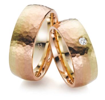 August Gerstner Trauringe Tricolour 4/28607/8 + 28607/8