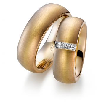 August Gerstner Trauringe Tricolour 4/28642/8 + 28642/8