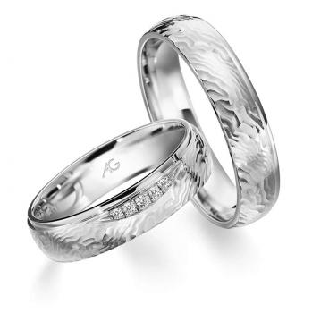 August Gerstner Trauringe Weissgold 4/28675/5 + 28675/5