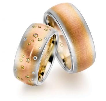 August Gerstner Trauringe Tricolour 4/28739/10 + 28739/10