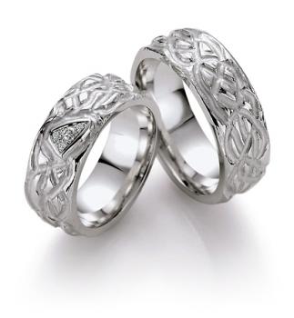 Nowotny-Collection Ruesch Trauringe Weissgold 02/23281-071 + 02/23281-071