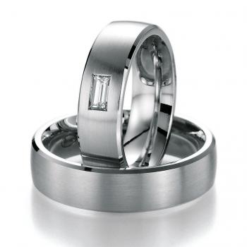 Nowotny-Collection Ruesch Trauringe Weissgold 02/40270-060 + 02/40280-060