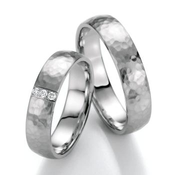 Nowotny-Collection Ruesch Trauringe Weissgold 02/40390-050 + 02/40400-050