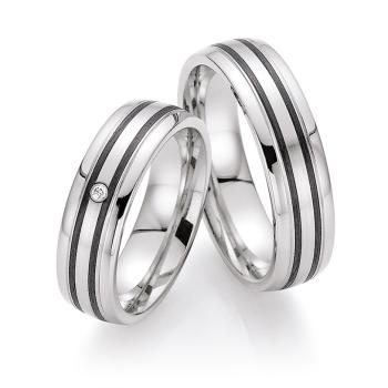 Fischer Trauringe Weissgold 06 05513/050 + 38 05513/050