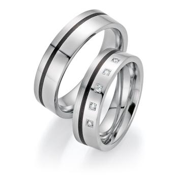 Bayer Trauringe Carbon 60 05517 /060 + 61 05517 /060