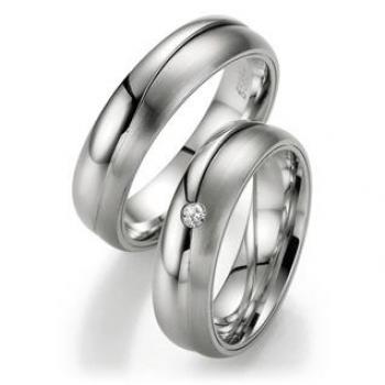 Fischer Trauringe Weissgold 0607160/060 + 3807160/060