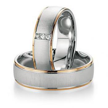 Fischer Trauringe Weissgold 05 07243/060 + 38 07243/060