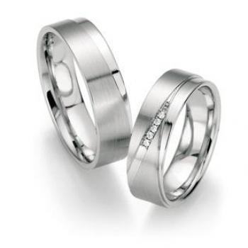 Fischer Trauringe Weissgold 0607276/060 + 3807276/060