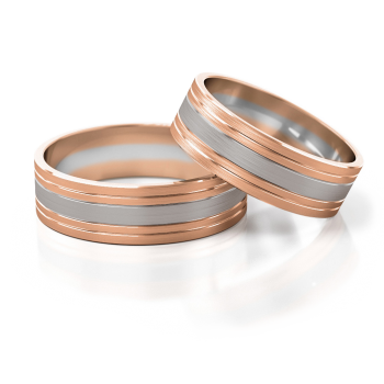 Preview: Stelmach Trauringe Weiss-Gelbgold 102