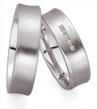 Gettmann Trauringe Weissgold 8051.60 + 8051.60