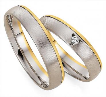 Gettmann Trauringe Weissgold 8010.45 + 8010.45