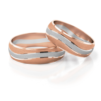 Preview: Stelmach Trauringe Weiss-Gelbgold 115