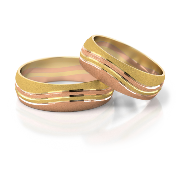 Preview: Stelmach Trauringe Weiss-Gelbgold 117