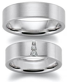 August Gerstner Trauringe Weissgold 4/20266/6 + 20266/6