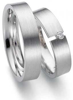 August Gerstner Trauringe Weissgold 4/20218/5 + 20218/5