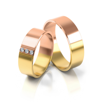 Preview: Stelmach Trauringe Weiss-Gelbgold 147