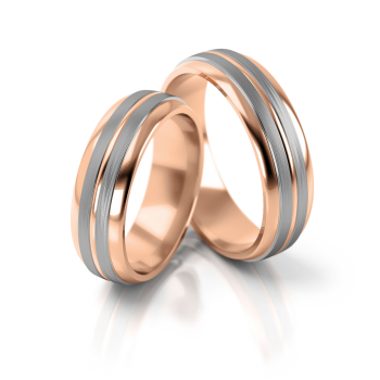 Preview: Stelmach Trauringe Weiss-Gelbgold 156