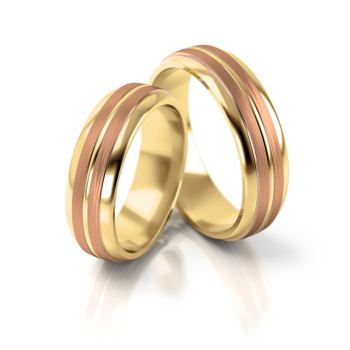 Preview: Stelmach Trauringe Weiss-Gelbgold 156