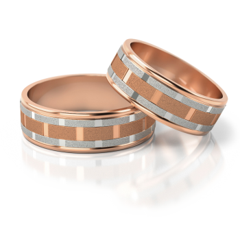 Preview: Stelmach Trauringe Weiss-Gelbgold 167