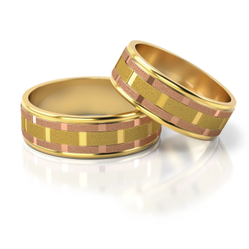 Preview: Stelmach Trauringe Weiss-Gelbgold 167