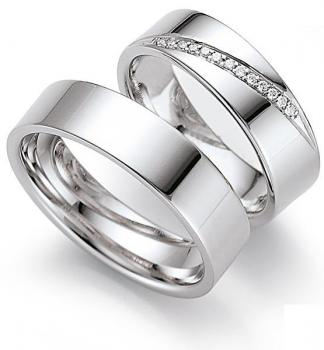 August Gerstner Trauringe Weissgold 4/20273/6 + 20273/6