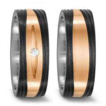 Titan Factory Trauringe 52535/001/003/G263 + 52535/001/000/G263