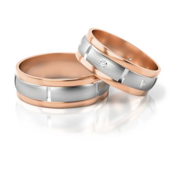 Preview: Stelmach Trauringe Weiss-Gelbgold 173