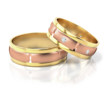 Preview: Stelmach Trauringe Weiss-Gelbgold 173