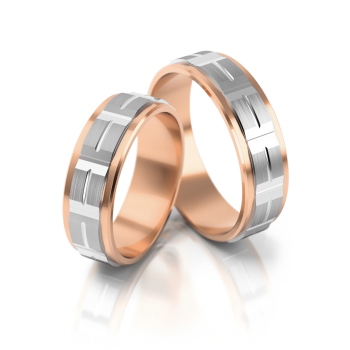 Preview: Stelmach Trauringe Weiss-Gelbgold 177