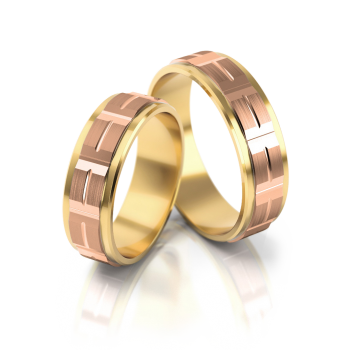 Preview: Stelmach Trauringe Weiss-Gelbgold 177