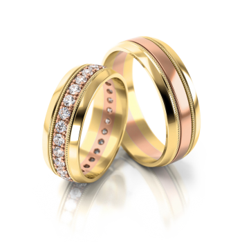 Preview: Stelmach Trauringe Weiss-Gelbgold 181