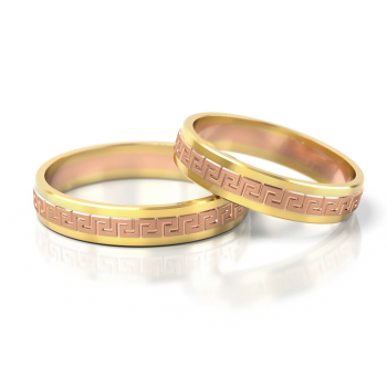 Preview: Stelmach Trauringe Weiss-Gelbgold 202