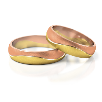 Preview: Stelmach Trauringe Weiss-Gelbgold 204