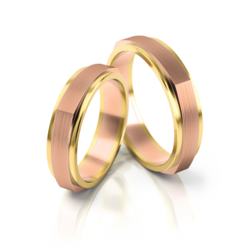 Preview: Stelmach Trauringe Weiss-Gelbgold 211