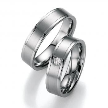 Nowotny-Collection Ruesch Trauringe Weissgold 66/20170 + 66/20180