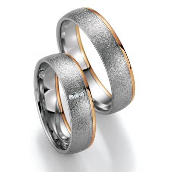 Nowotny-Collection Ruesch Trauringe Weiss-Rotgold 66/20250-055 + 66/20260-055