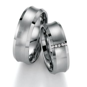 Nowotny-Collection Ruesch Trauringe Weissgold 66/20550 + 66/20560