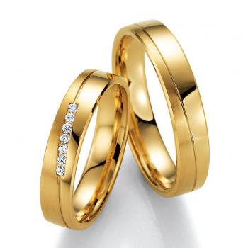 Nowotny-Collection Ruesch Trauringe Gelbgold 66/20610 + 66/20620