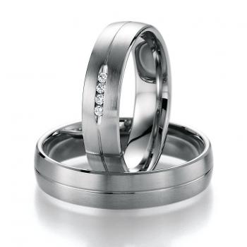 Nowotny-Collection Ruesch Trauringe Weissgold 66/20670 + 66/20680