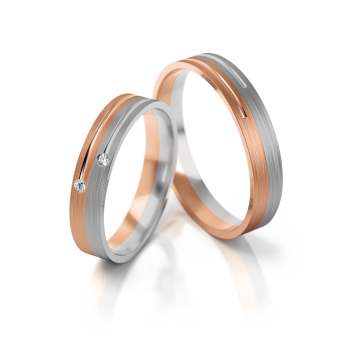 Preview: Stelmach Trauringe Weiss-Gelbgold 223