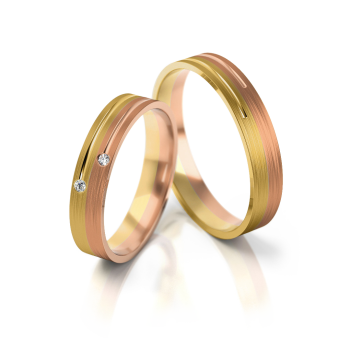 Preview: Stelmach Trauringe Weiss-Gelbgold 223