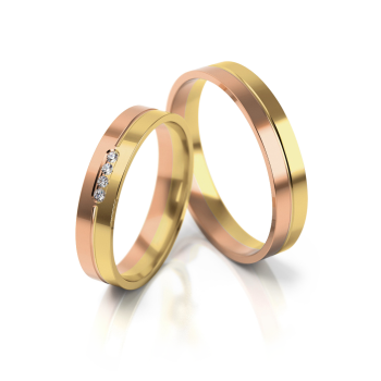 Preview: Stelmach Trauringe Weiss-Gelbgold 224