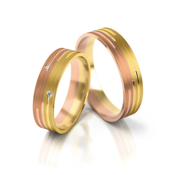 Preview: Stelmach Trauringe Weiss-Gelbgold 225