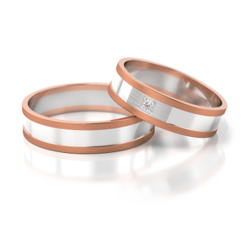 Preview: Stelmach Trauringe Weiss-Gelbgold 226