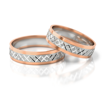 Preview: Stelmach Trauringe Weiss-Gelbgold 228