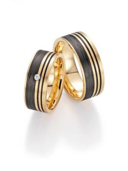 Fischer Trauringe Carbon 22 01290/080 + 23 01290/080