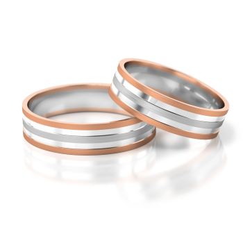 Preview: Stelmach Trauringe Weiss-Gelbgold 231